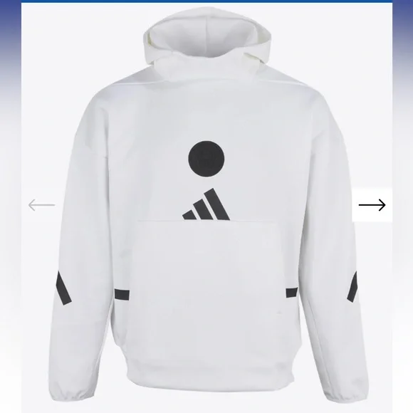 2024/25 Leicester City adidas Z.N.E White Hoody (Large - New) - Picture 1 of 3